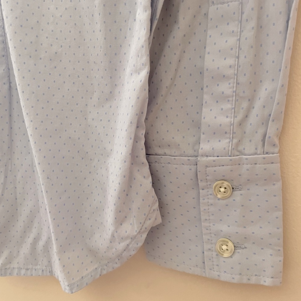 Ann Taylor Blue Pattern Button Up 0 - image 5